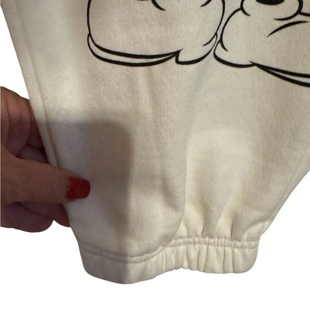 NWT Disney Mickey Mouse Design Women's Winter White Jogger   SMALL  #4 - Picture 5 of 12